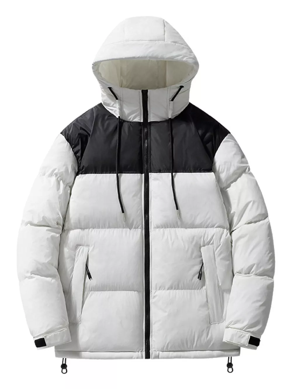 Men's Plus Size Drawstring Hooded Puffer Jacket, image 7