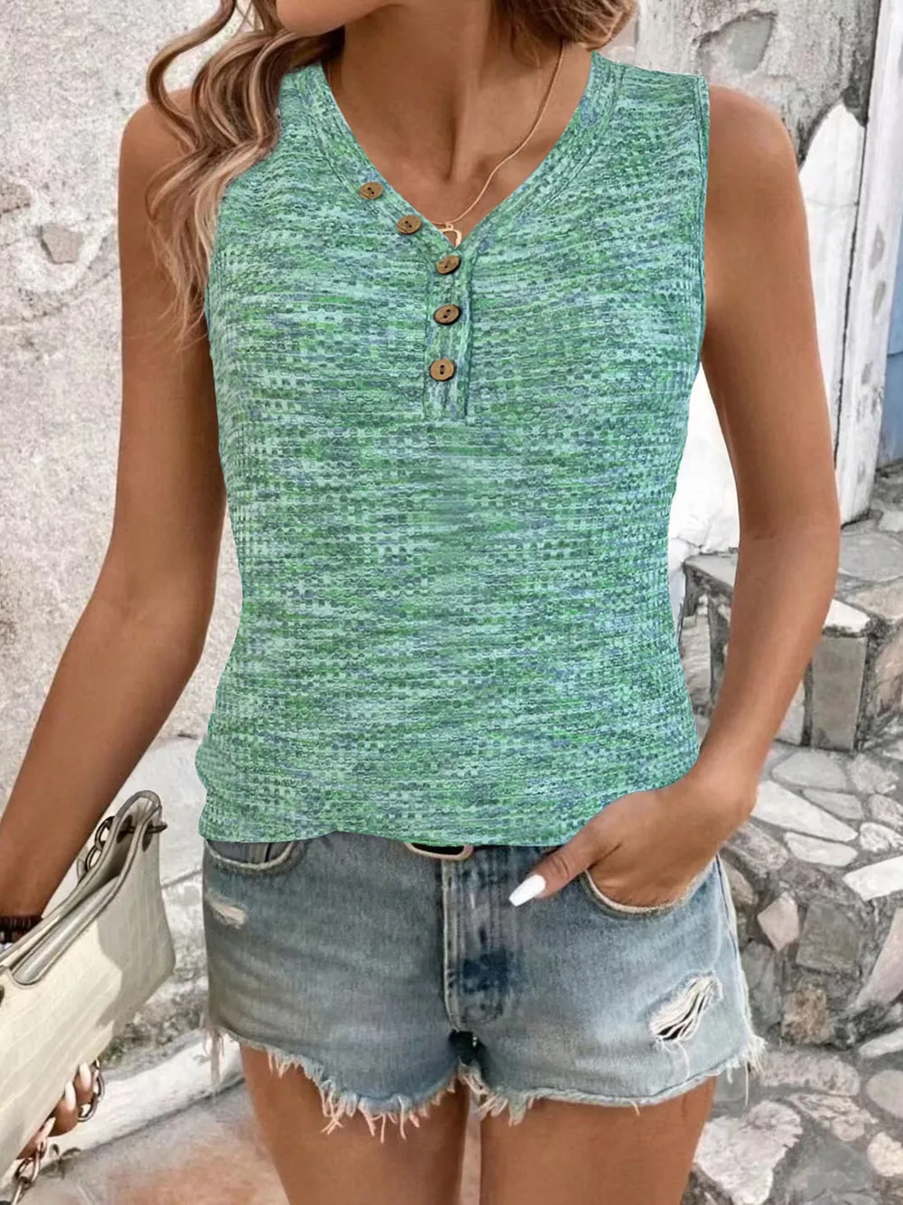 Full Size V-Neck Tank Plus Size, image 4