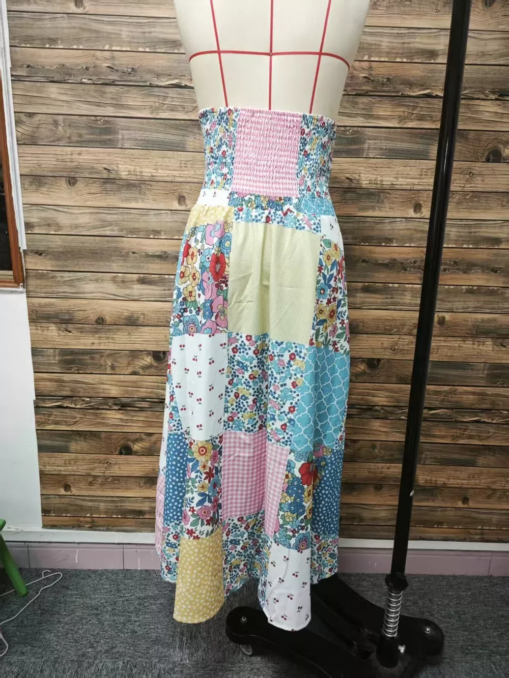 Patchwork Floral Maxi Skirt, image 6