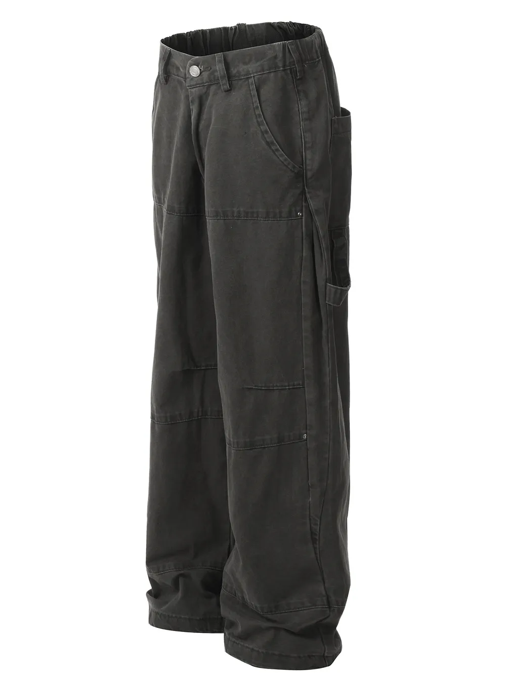 Men's Washed Wide Leg Jeans, image 2