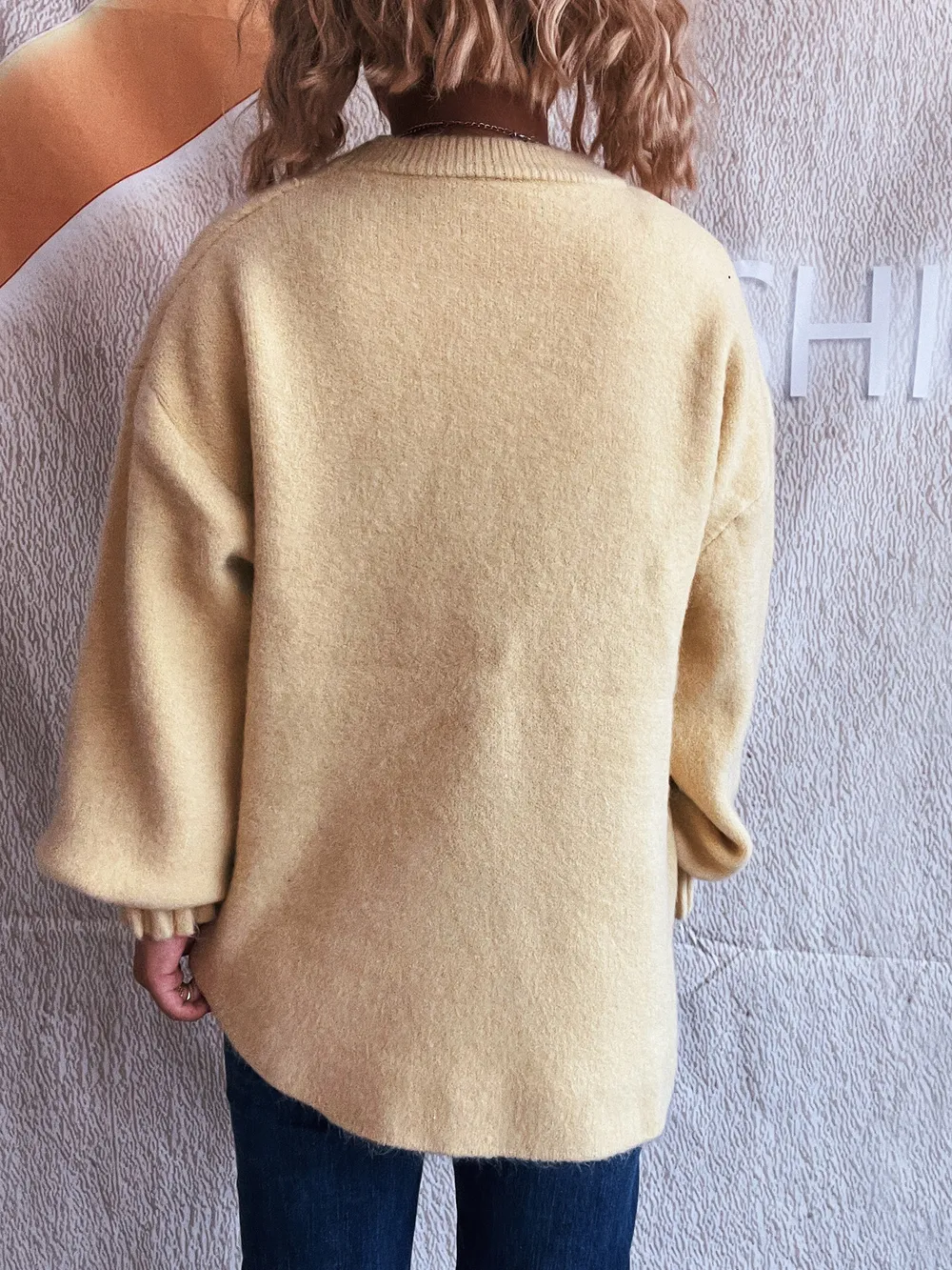 Round Neck Dropped Shoulder Sweater, image 30