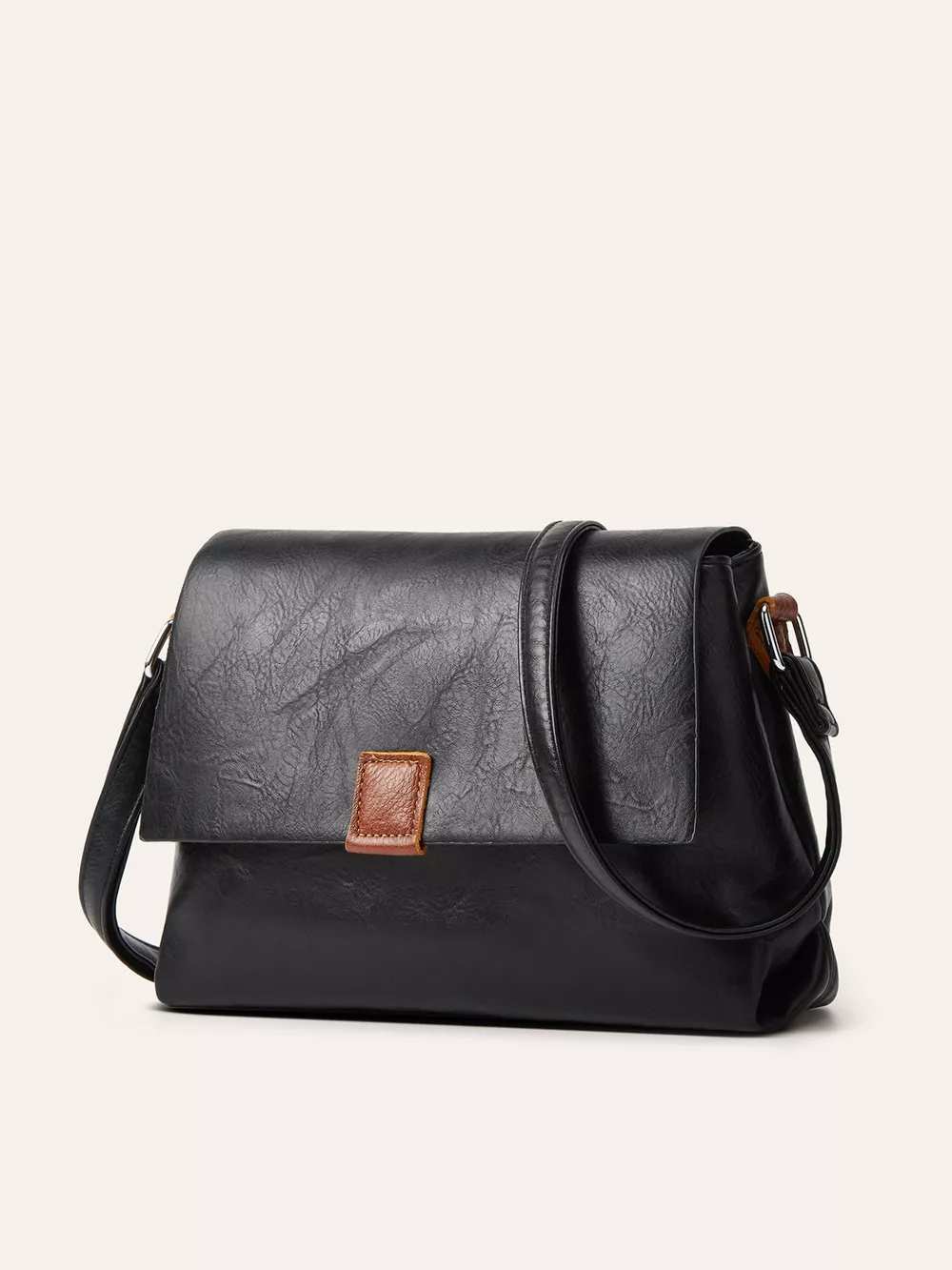 Vintage PU Leather Flap Crossbody Bag, image 2
