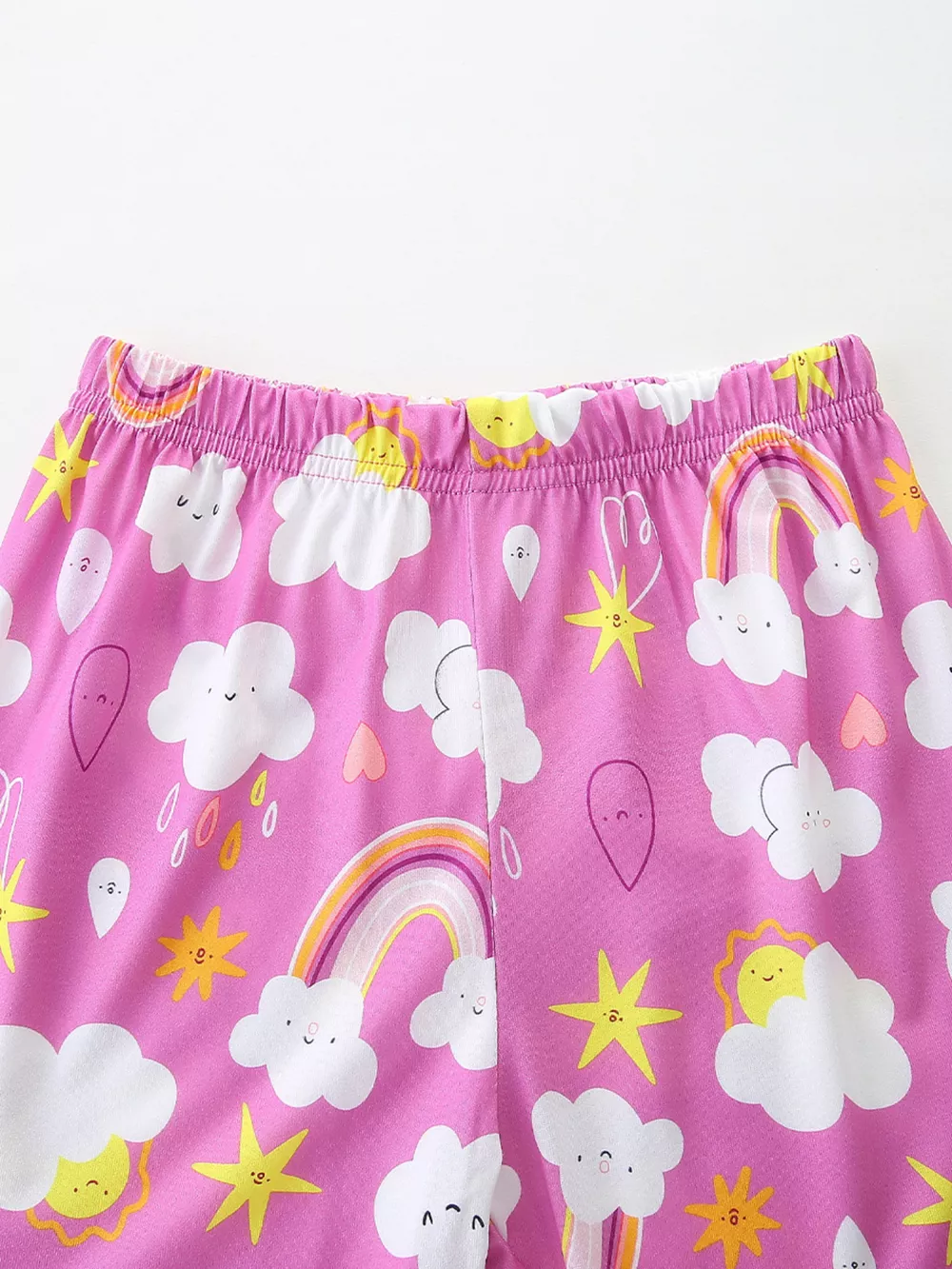 Children's Rainbow Cloud Print Tee and Shorts Set, image 4