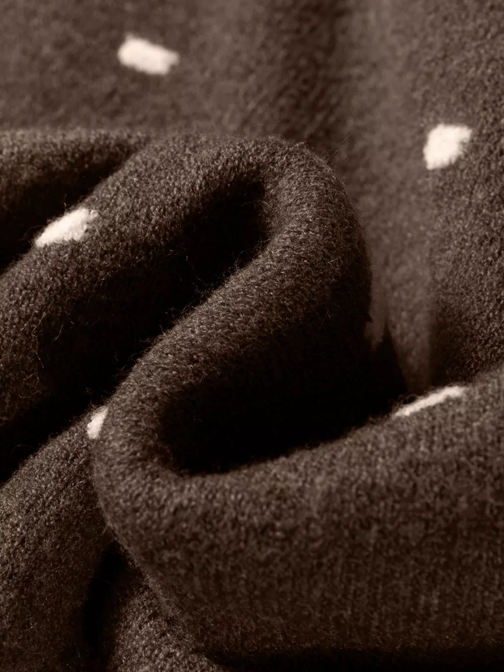 Dotted Print Ribbed Edge Knit Sweater, image 9