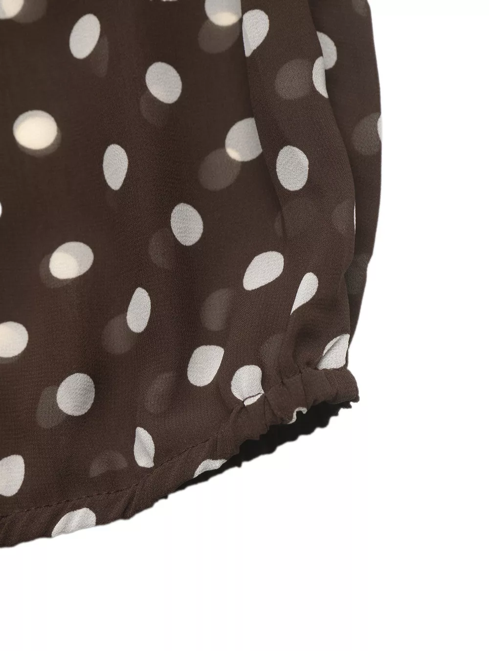 Polka Dot Mock Neck Long Sleeve Blouse, image 15