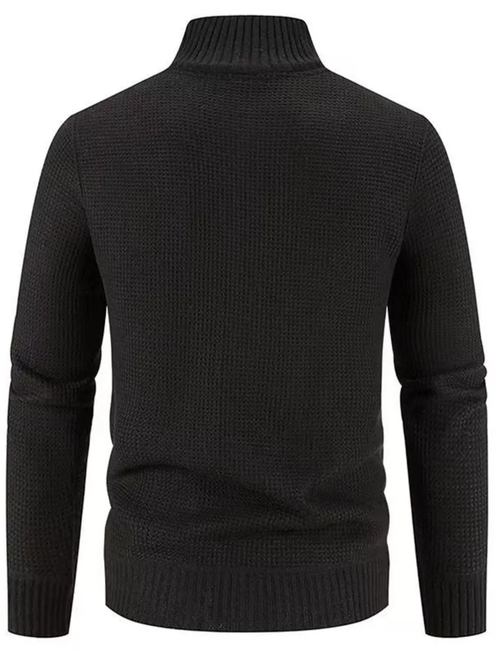 Men's Plus Size Ribbed Hem Zip Up Cardigan, image 8