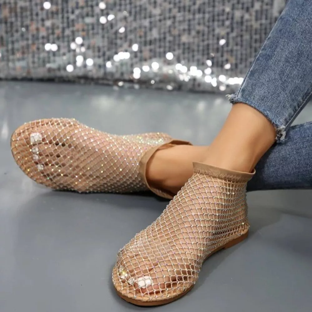 Rhinestone Round Toe Sandals, image 2