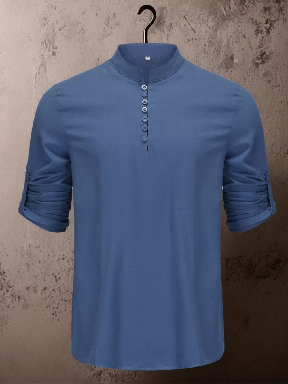 Men's Full Size Button Detail Short Sleeve Shirt Plus Size, image 5