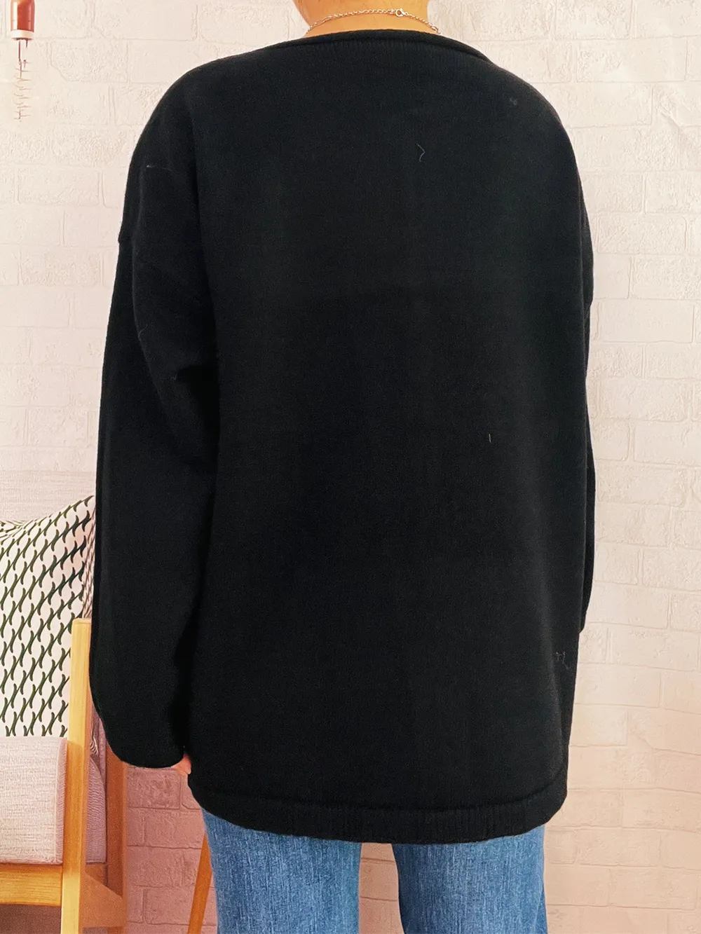 One Button Front Drop Shoulder Cardigan, image 21