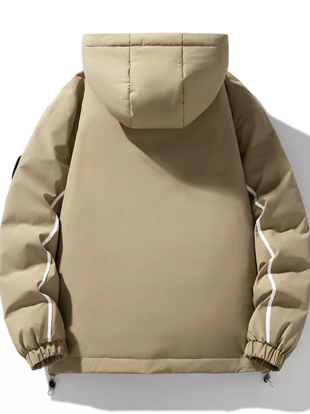 Men's Plus Size Contrast Hooded Puffer Jacket, image 5