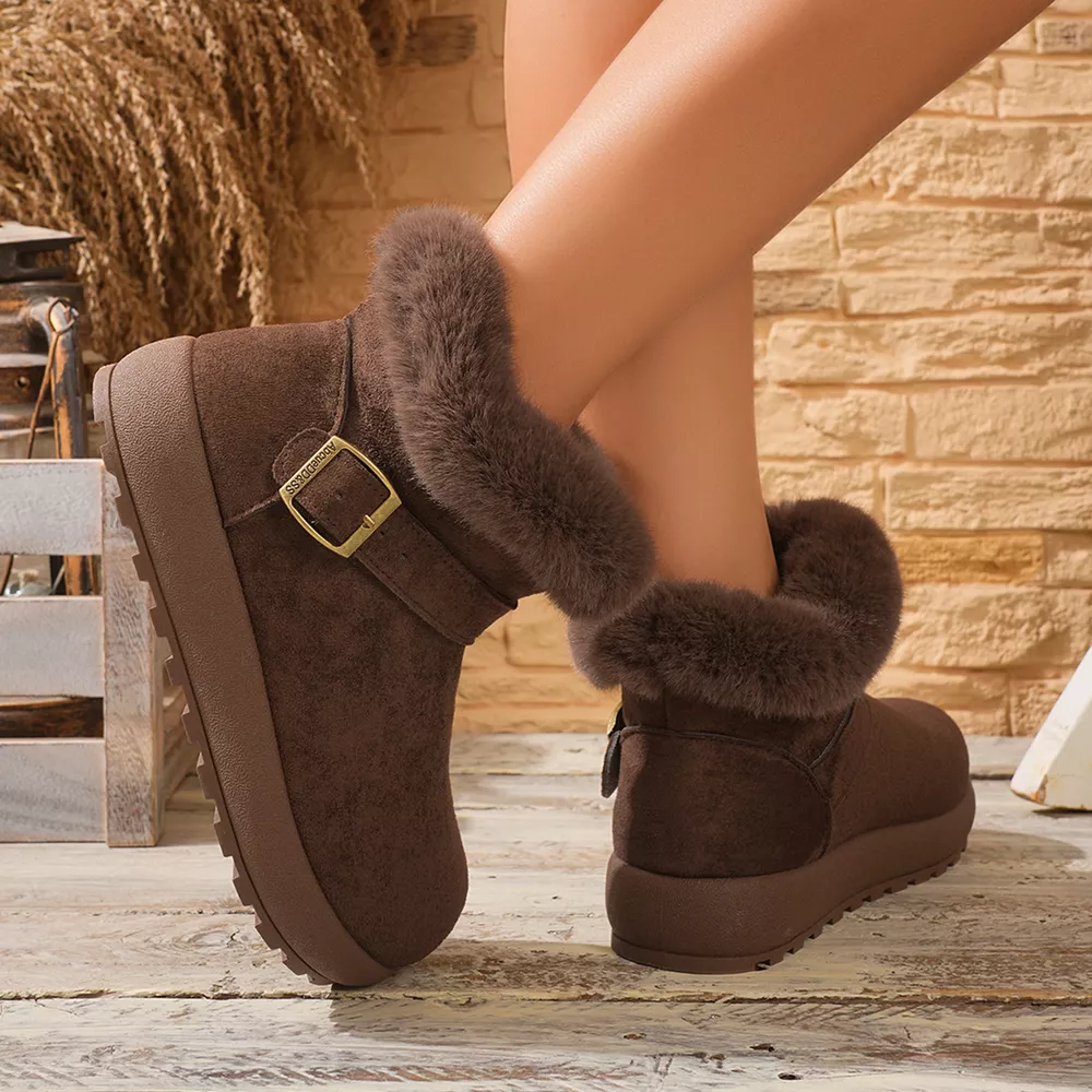 Faux Fur Lined Suede Winter Boots, image 6
