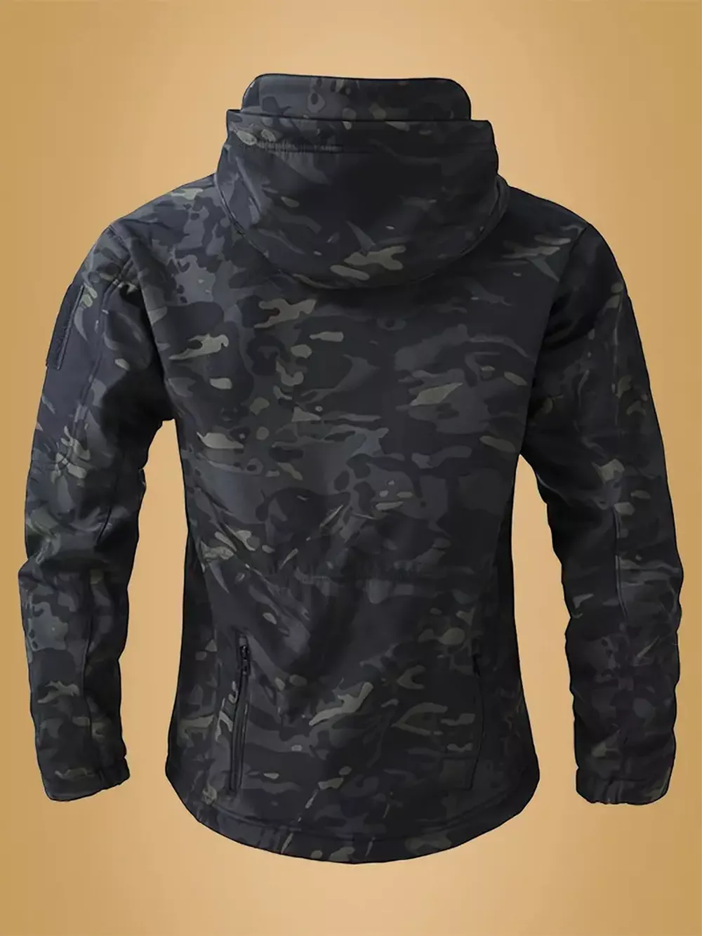 Men's Camouflage Zip Up Hooded Jacket, image 4