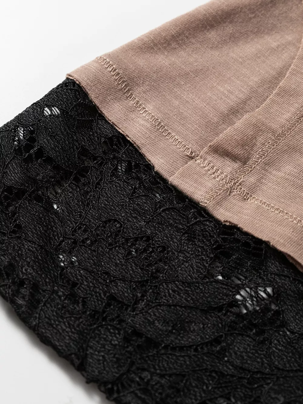 Sheer Lace Patchwork Casual Long Sleeve Tee, image 7