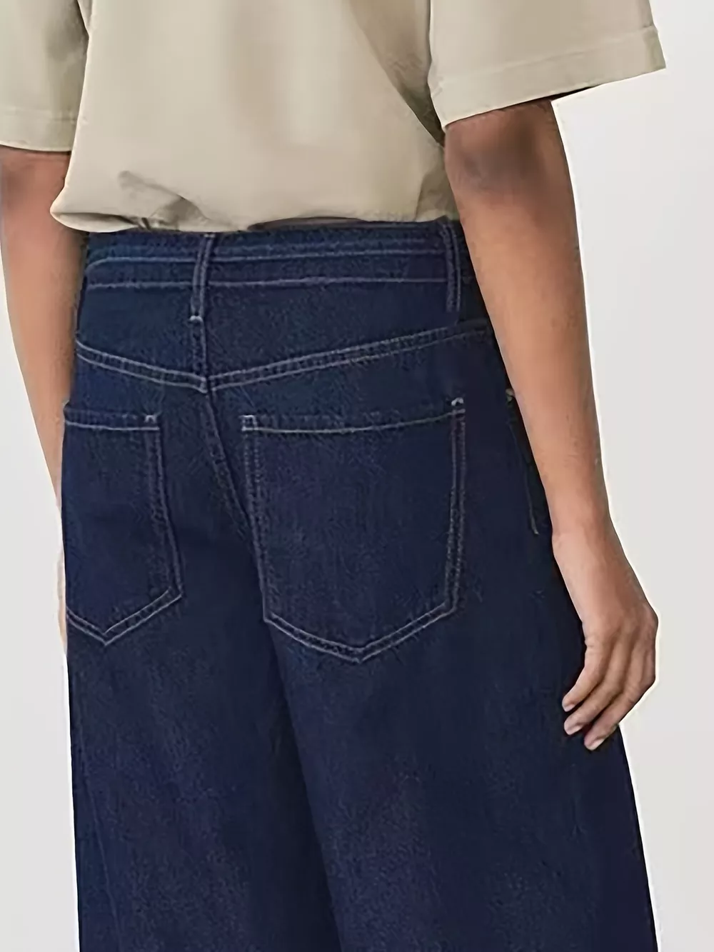 Tied Loose Fit Flare Jeans, image 3