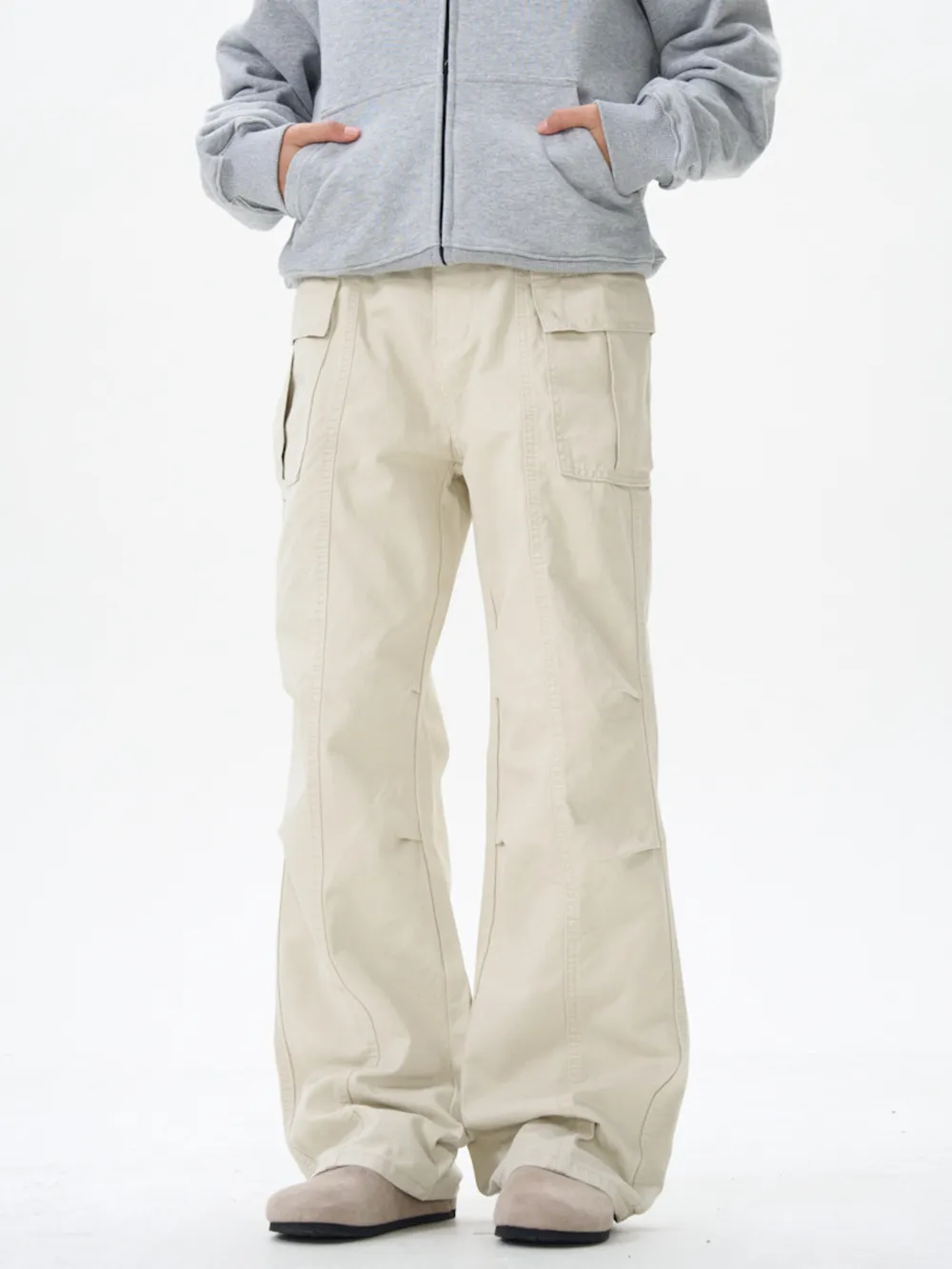 Men's Wide Leg Cargo Pants, image 2