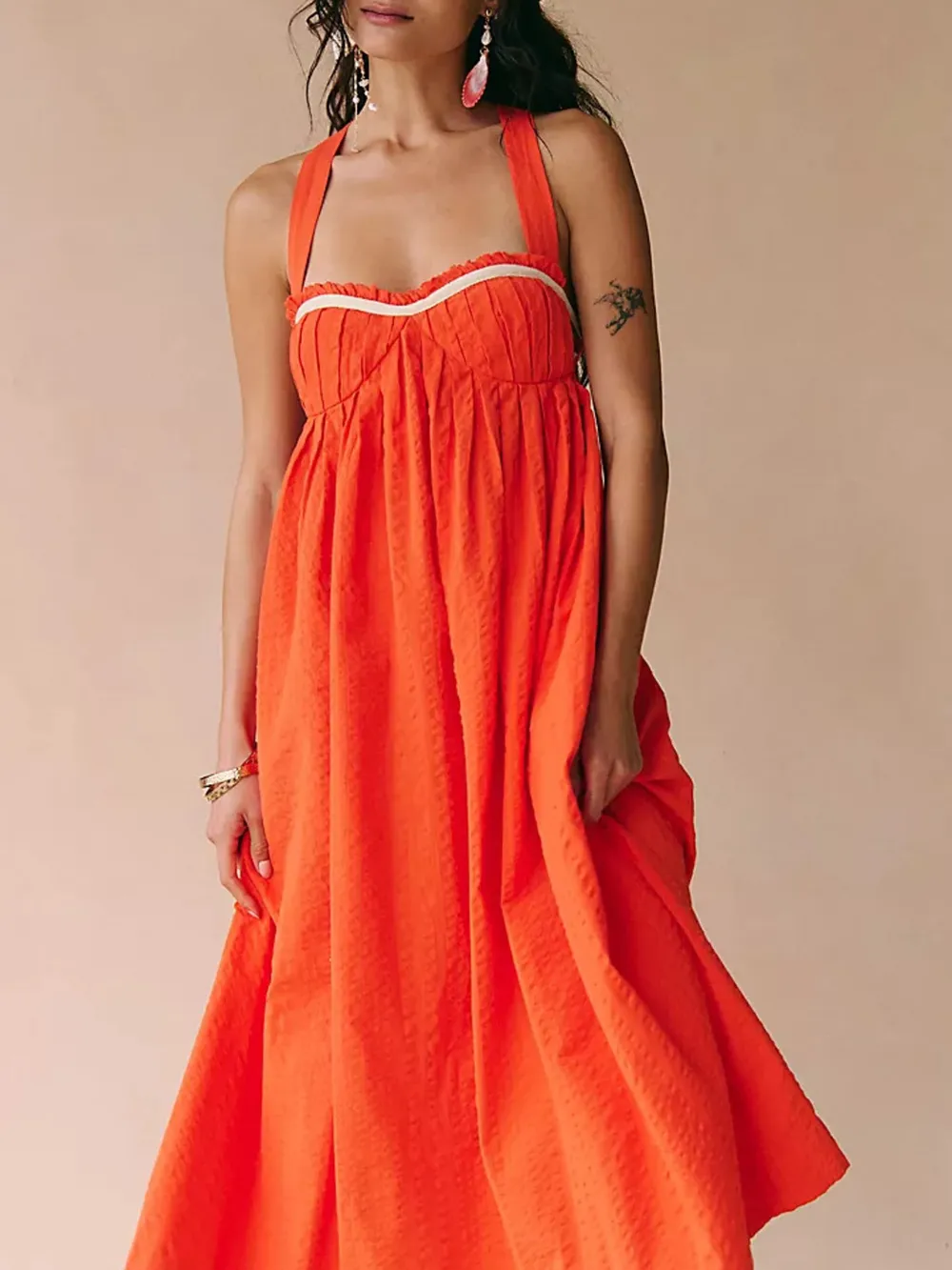 Sweetheart Neck Midi Dress, image 10