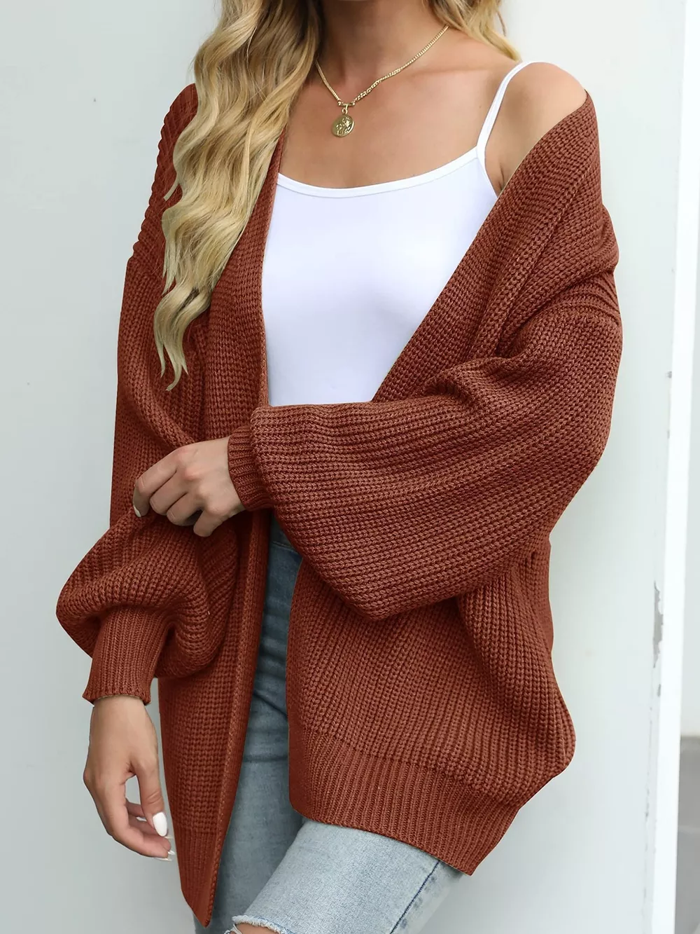 Chunky Knit Open Front Cardigan, image 19