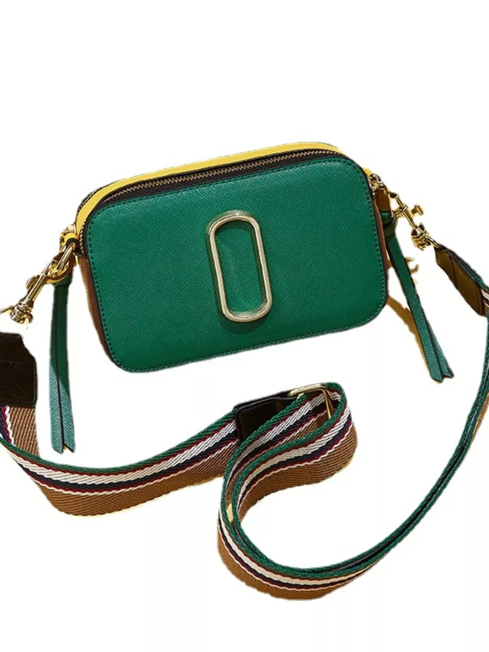 Color-Block Crossbody Bag with Webbing Strap, image 9