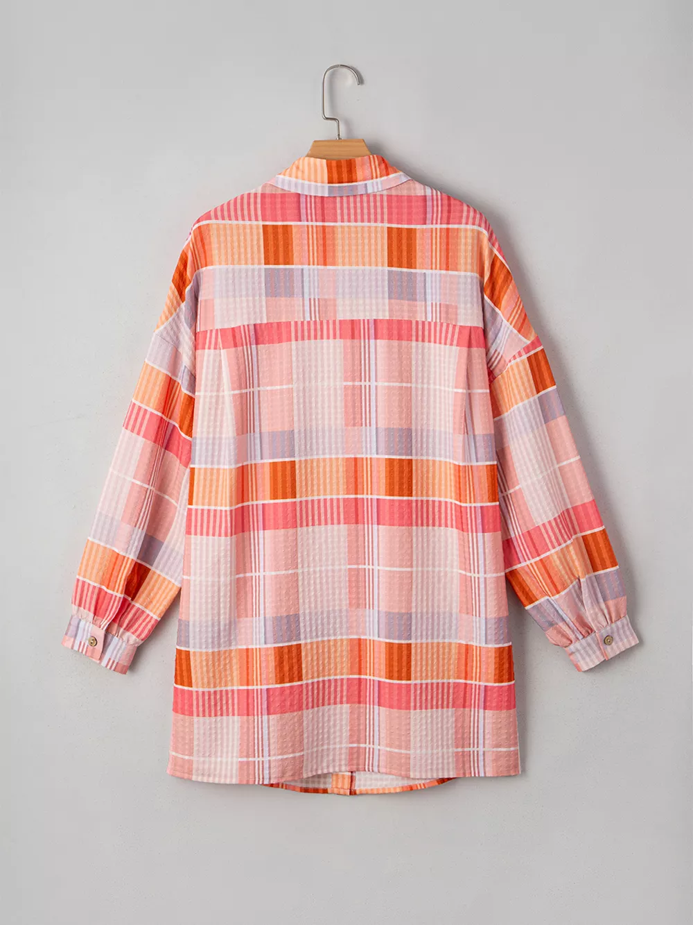 Oversized Check Tunic Shirt, image 3