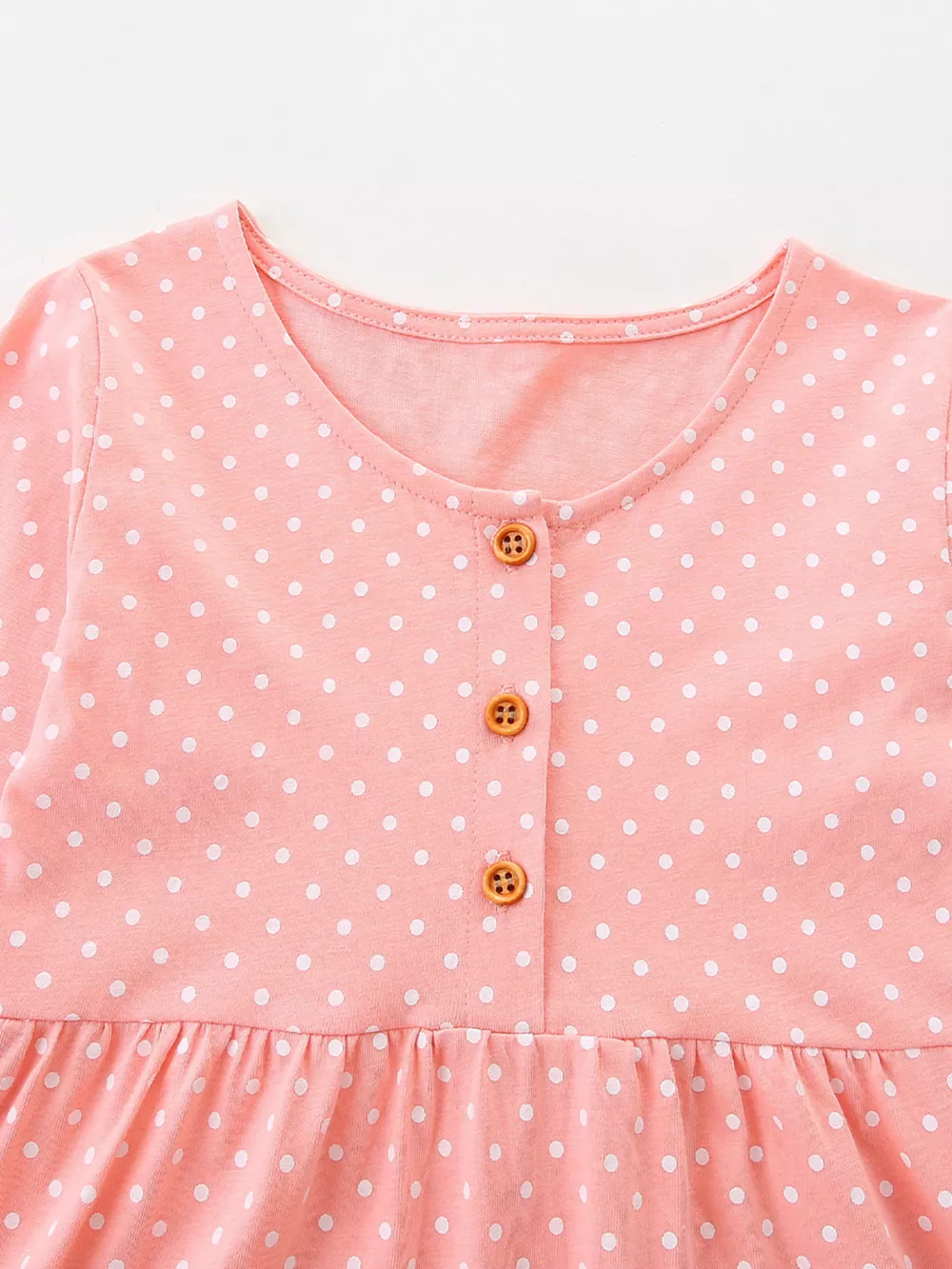 Children's Polka Dot Bunny Long Sleeve Dress, image 3