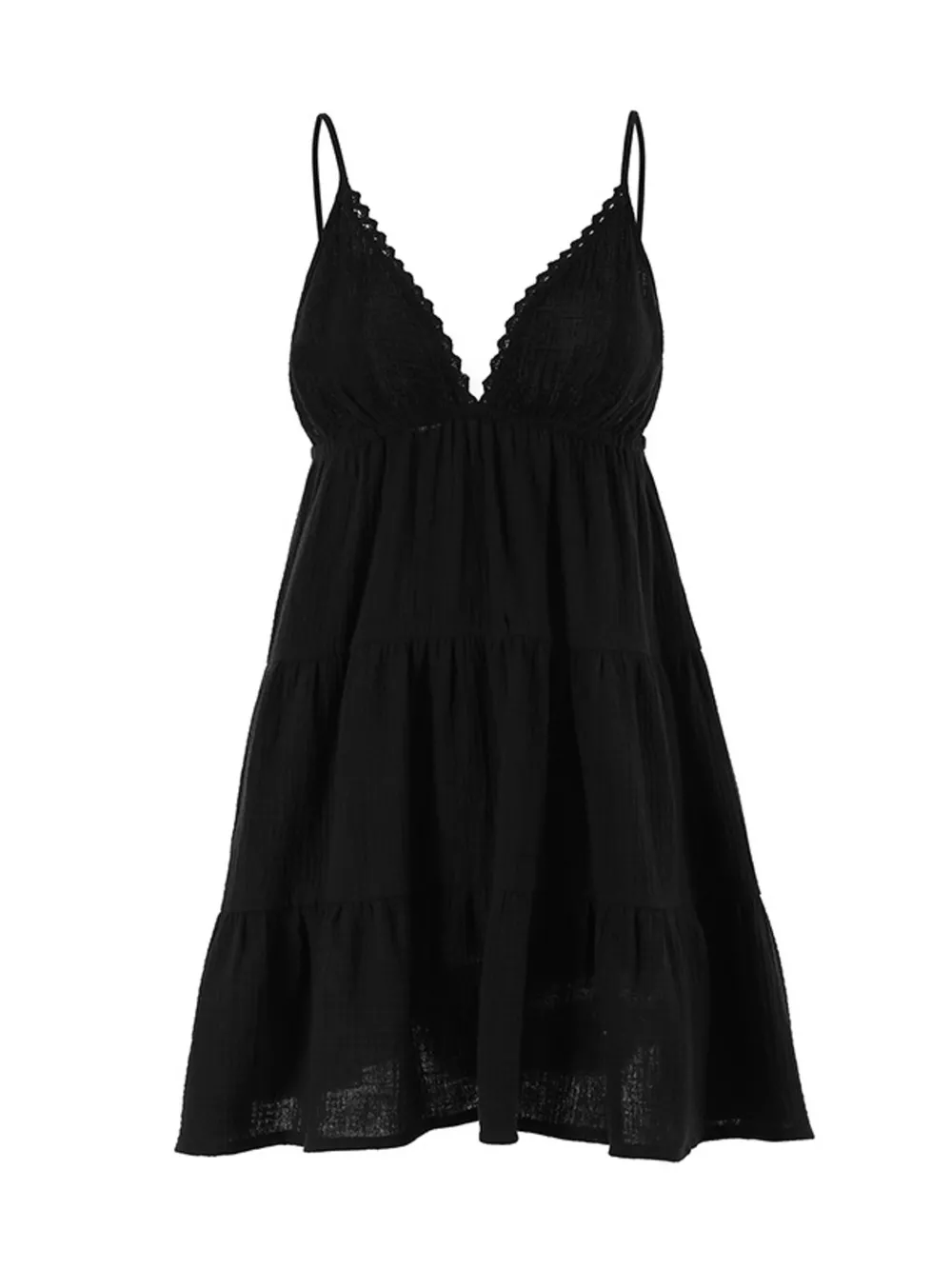 V-Neck Tiered Mini Dress, image 8