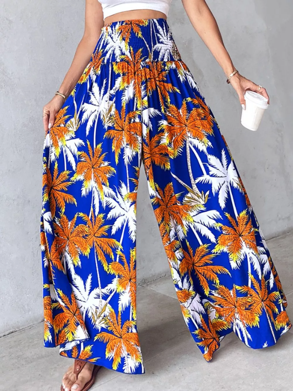 Printed Wide-Leg Pants, image 26