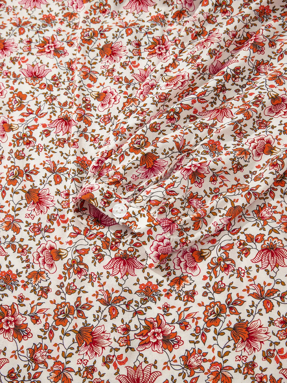 Floral Long Sleeve Button Down Blouse, image 13