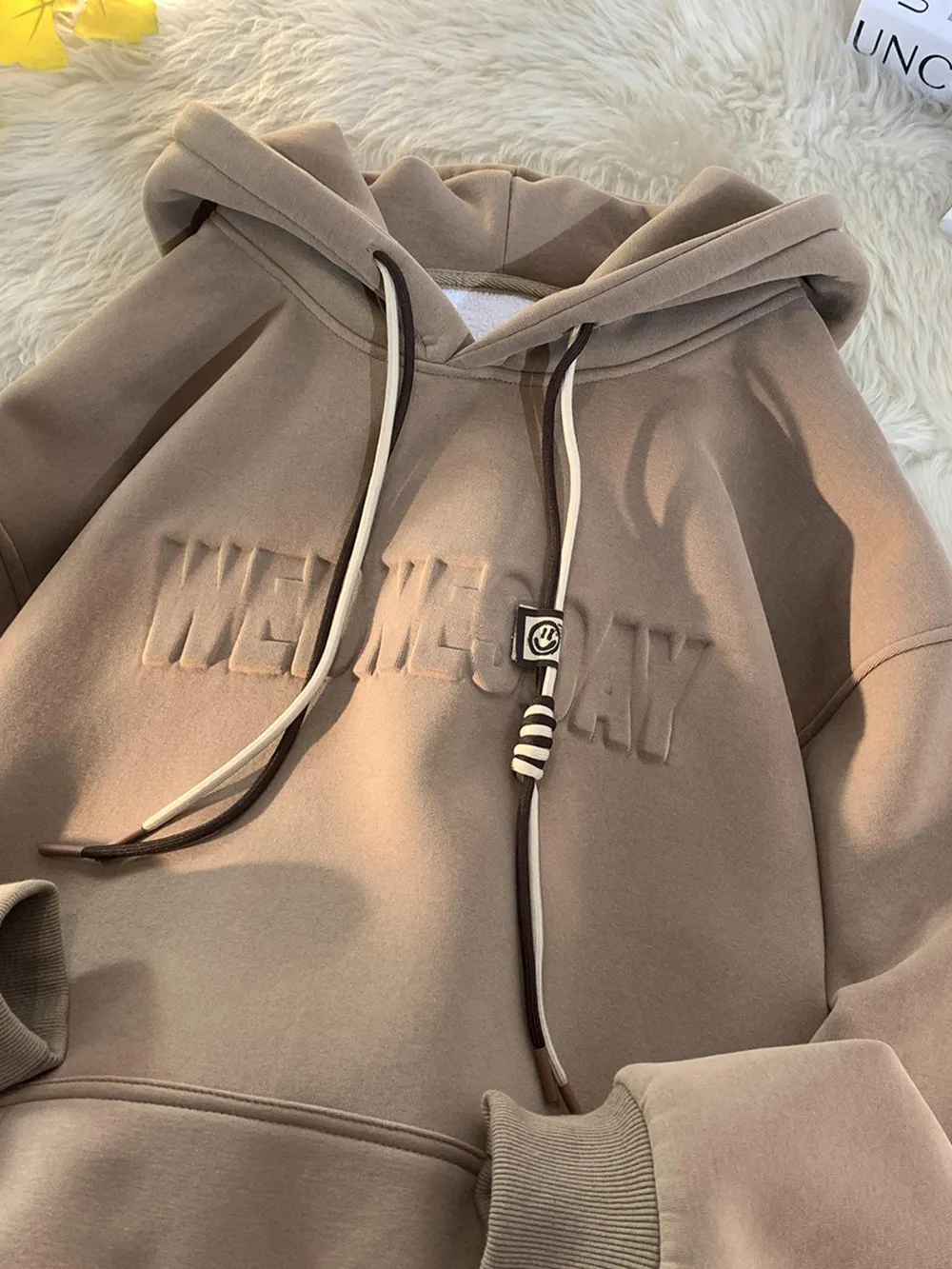 Men's Plus Size Letter Drawstring Long Sleeve Hoodie, image 5