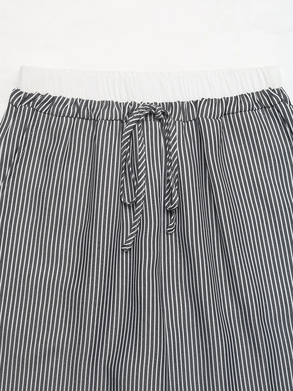 Striped Wide Leg Drawstring Pants, image 5