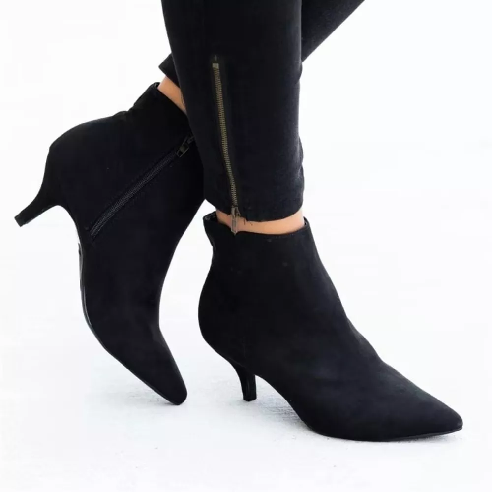 Point Toe Kitten Heels Boots, image 2