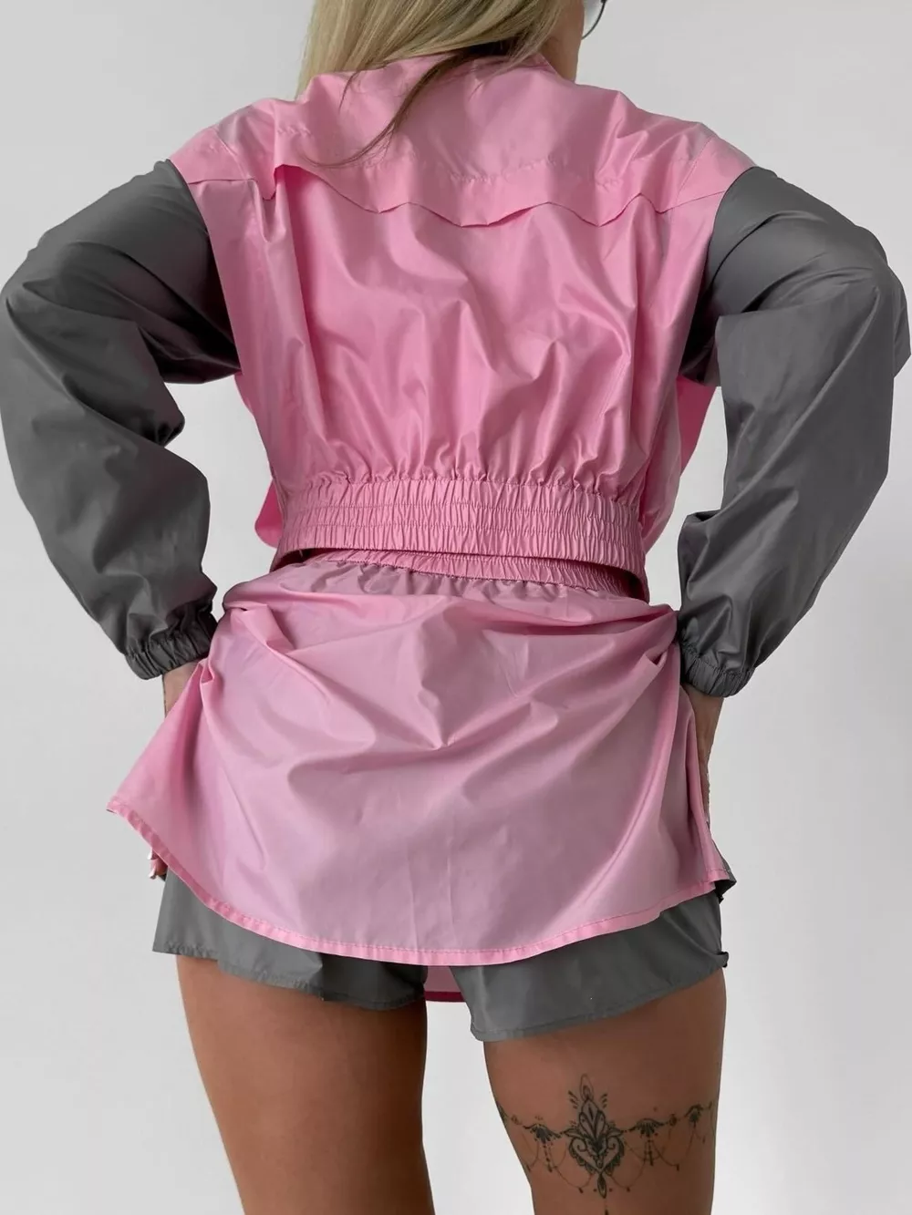 Color-Block Cropped Jacket and Skort Set, image 5