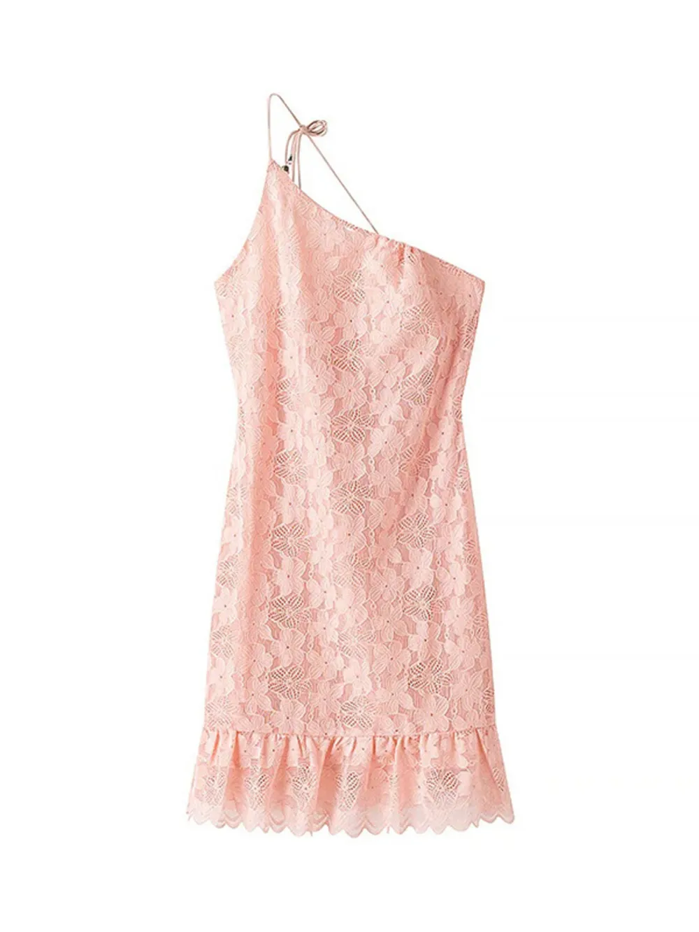 Lace One Shoulder Mini Dress, image 2