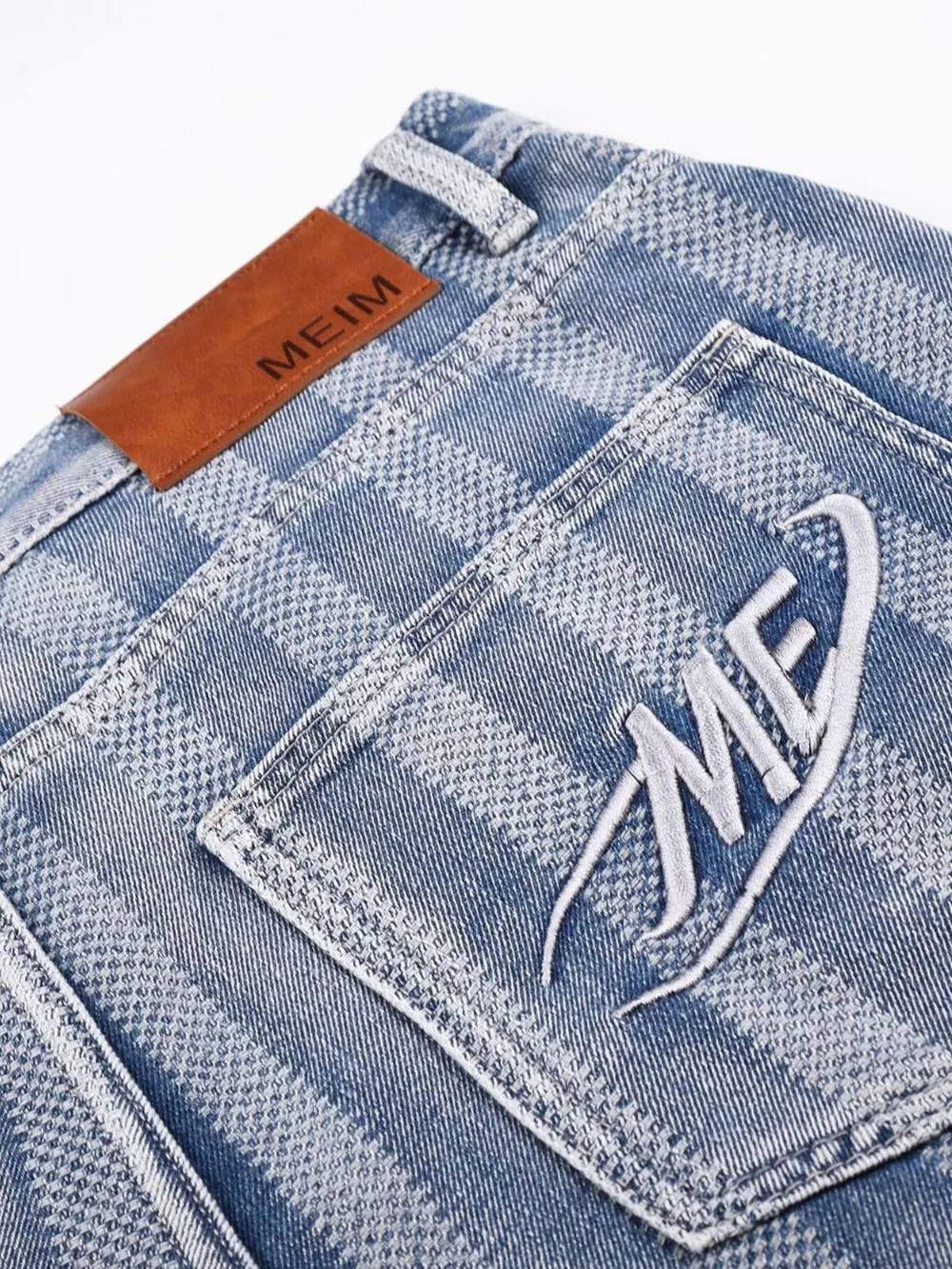 Men's Stripe Wide Leg Denim Capris, image 7