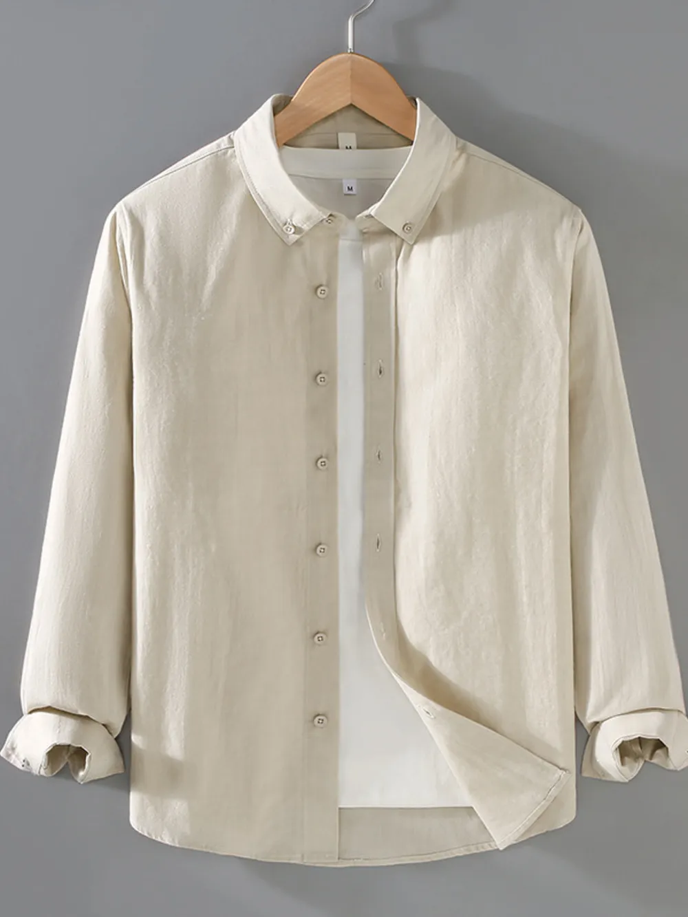 Men's Plus Size Button Up Long Sleeve Shirt, image 7