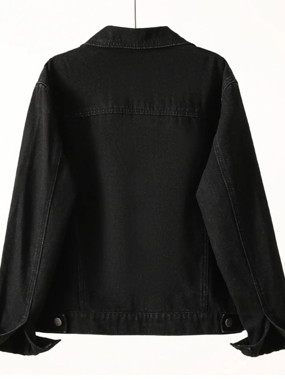 Button Up Long Sleeve Denim Jacket, image 8