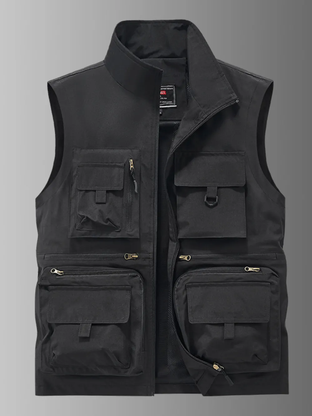 Men's Plus Size Multi-Pocket Outdoor Utility Vest, image 2