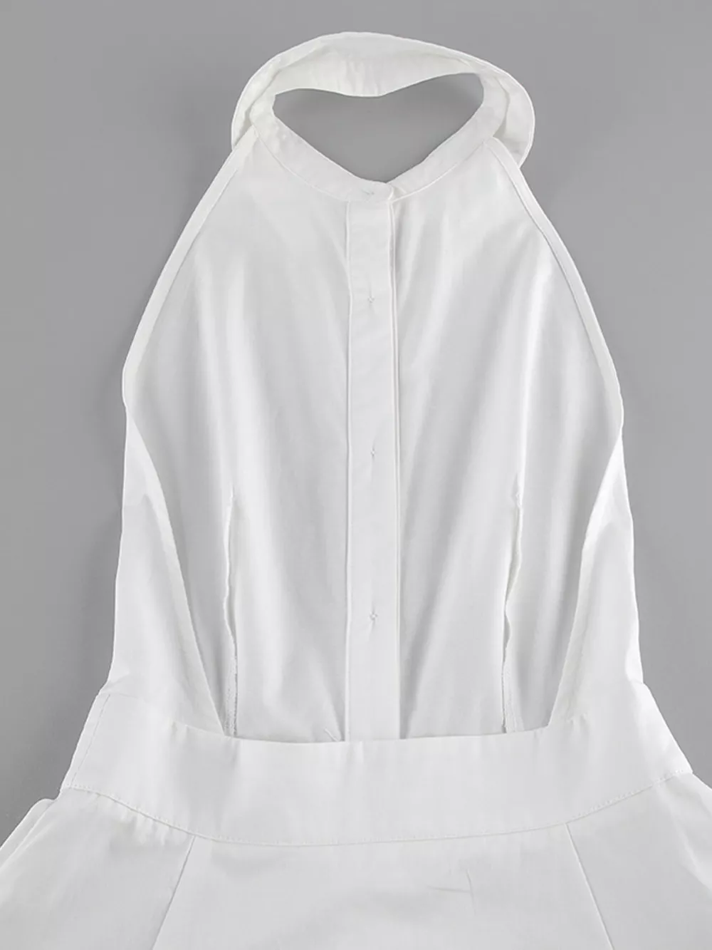 Backless Sleeveless Button Front Maxi Dress, image 10