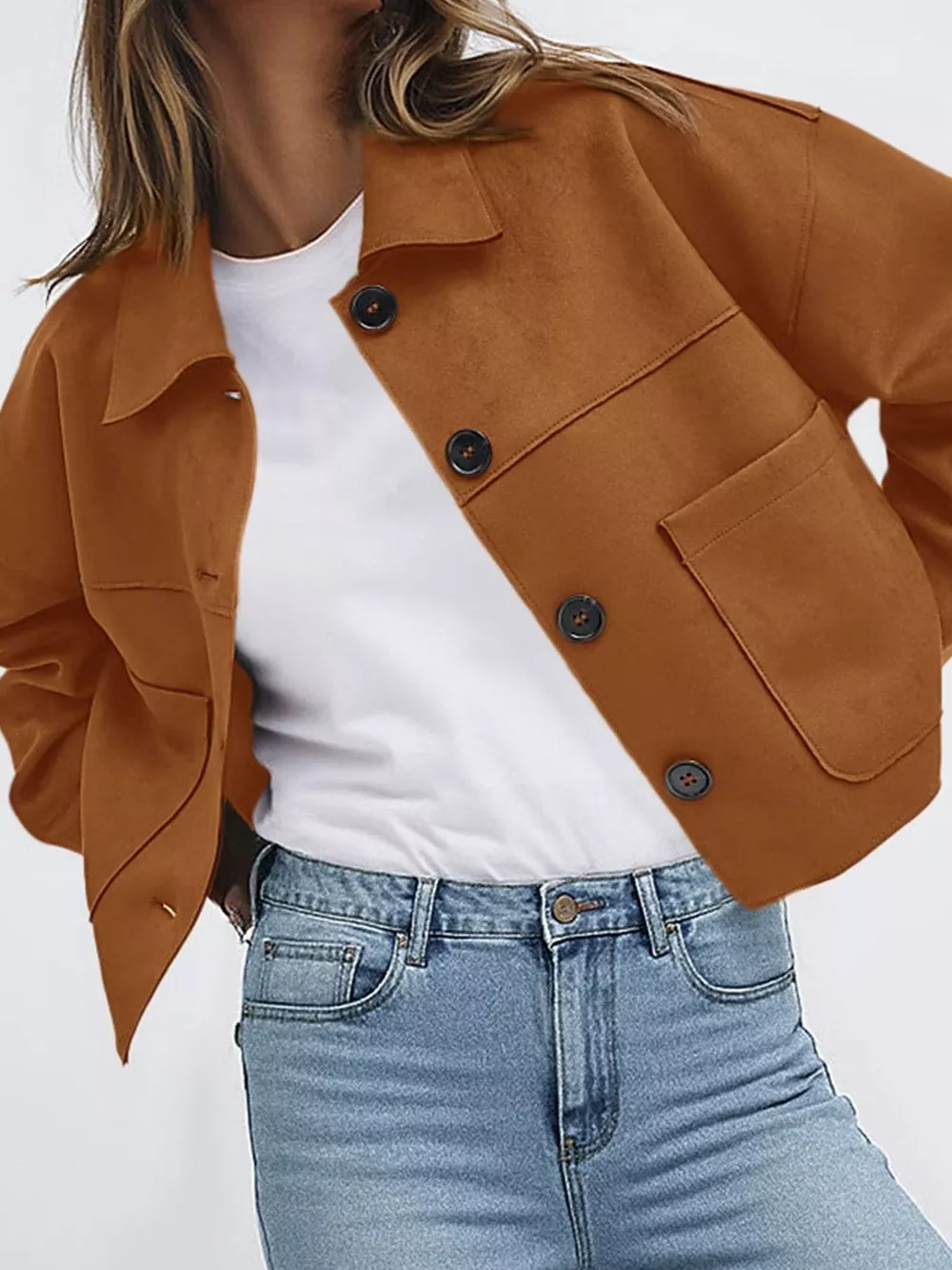 Button-Down Cropped Jacket, image 2