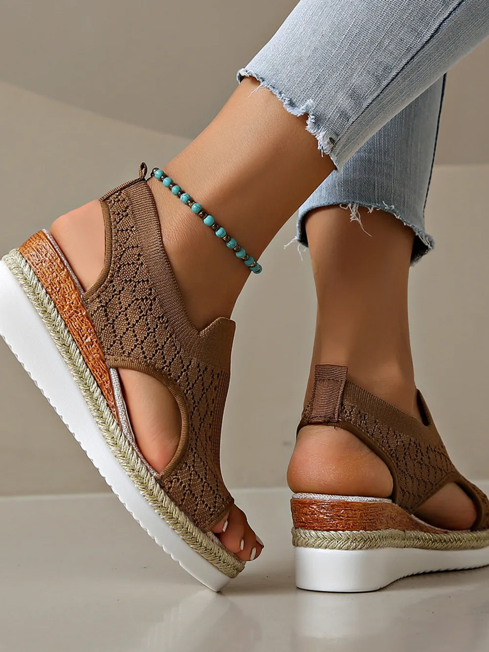 Open Toe Platform Wedge Sandals, image 12