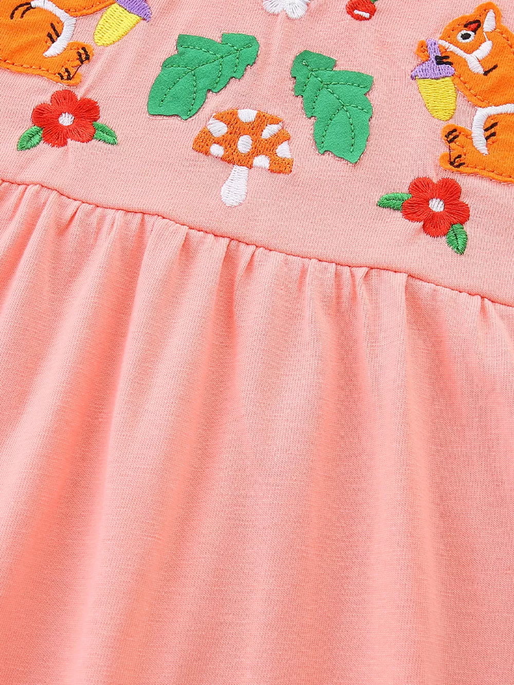 Children's Animal Embroidered Long Sleeve Dress, image 4