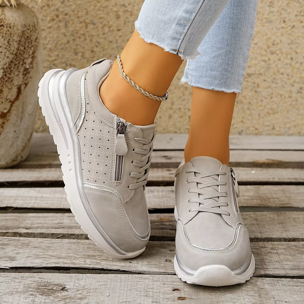 Round Toe Lace Up Sneakers, image 5