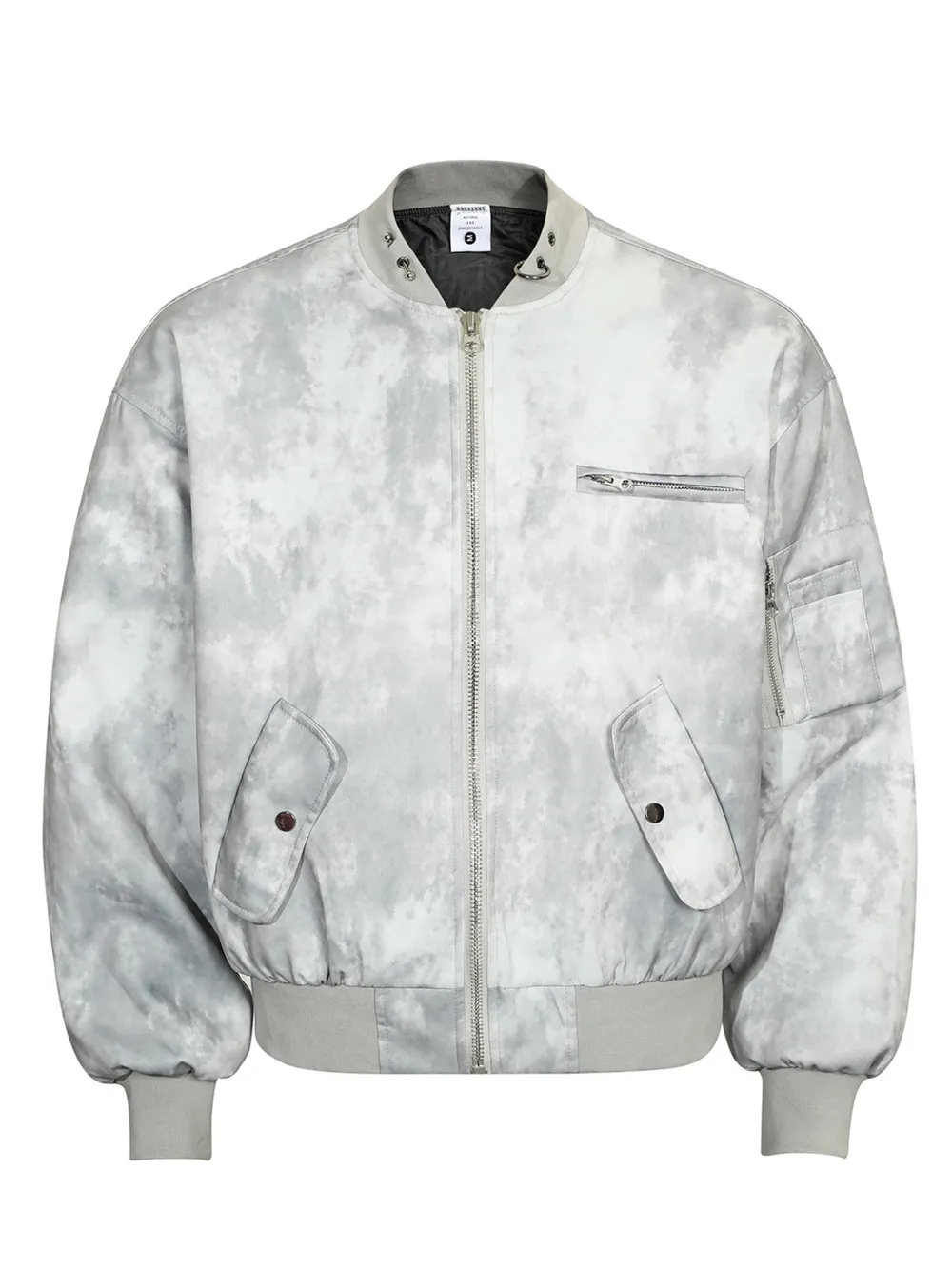 Men's Tie-Dye Zip-Up Bomber Jacket, image 2