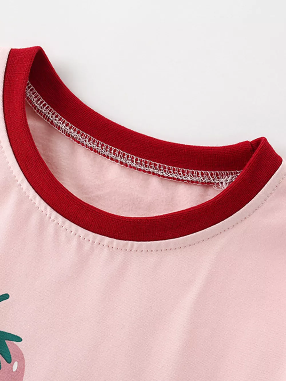 Children's Strawberry Print Ruffle Sleeve Casual Dress, image 4