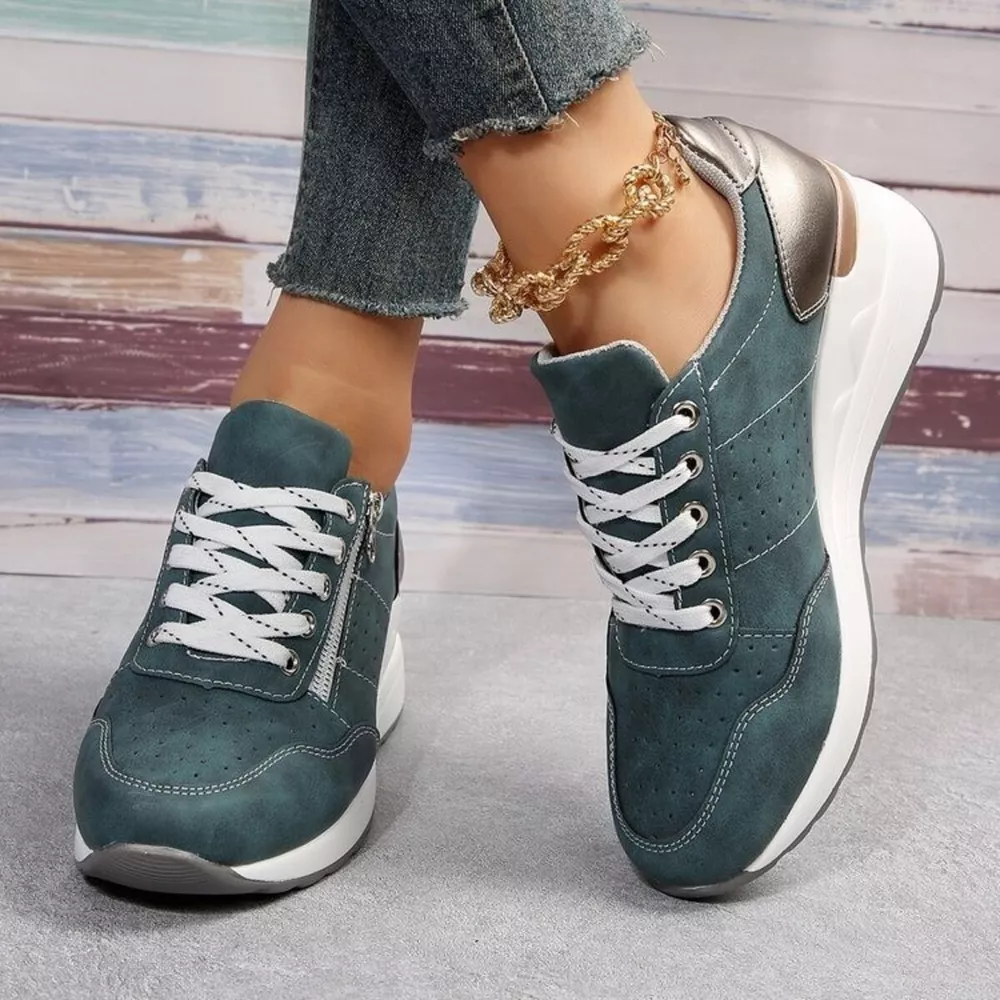 Lace Up Wedge Sneakers, image 9