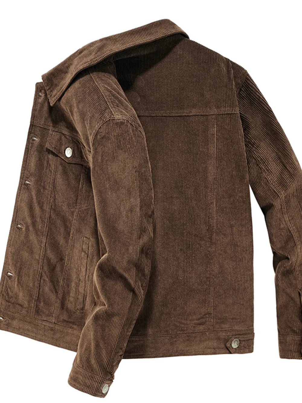Men's Plus Size Classic Corduroy Button-Down Jacket, image 9