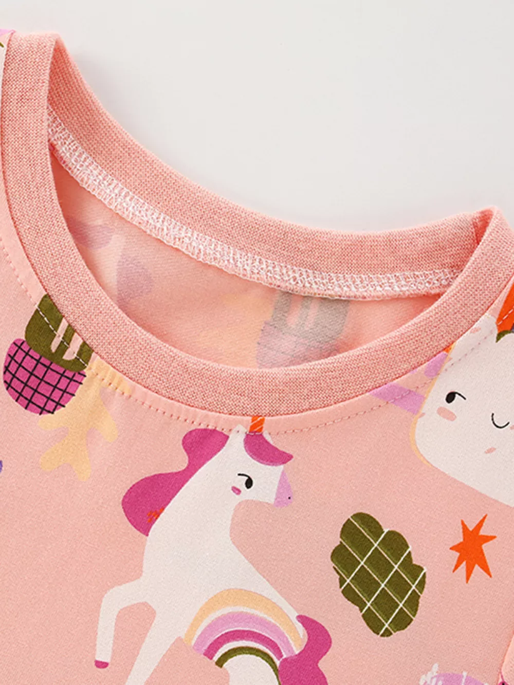 Children's Unicorn Print Casual Short Sleeve Dress, image 3