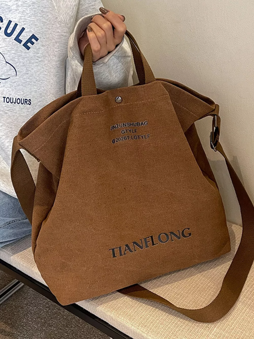 Casual Canvas Handbag, image 4