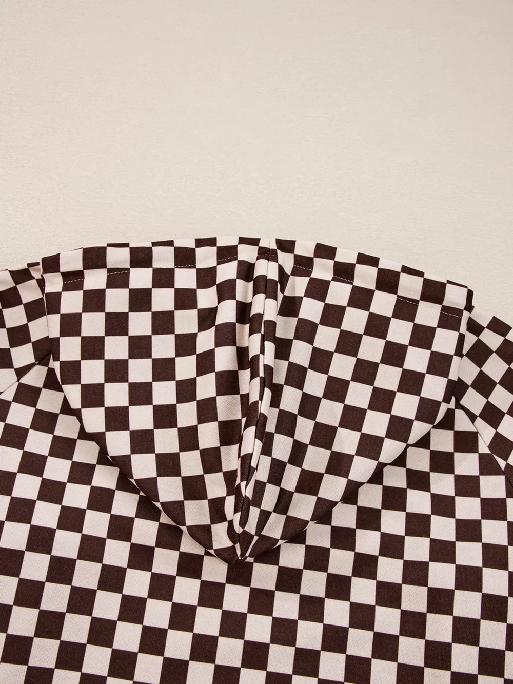 Checkered Drawstring Hoodie and Pants Set, image 14