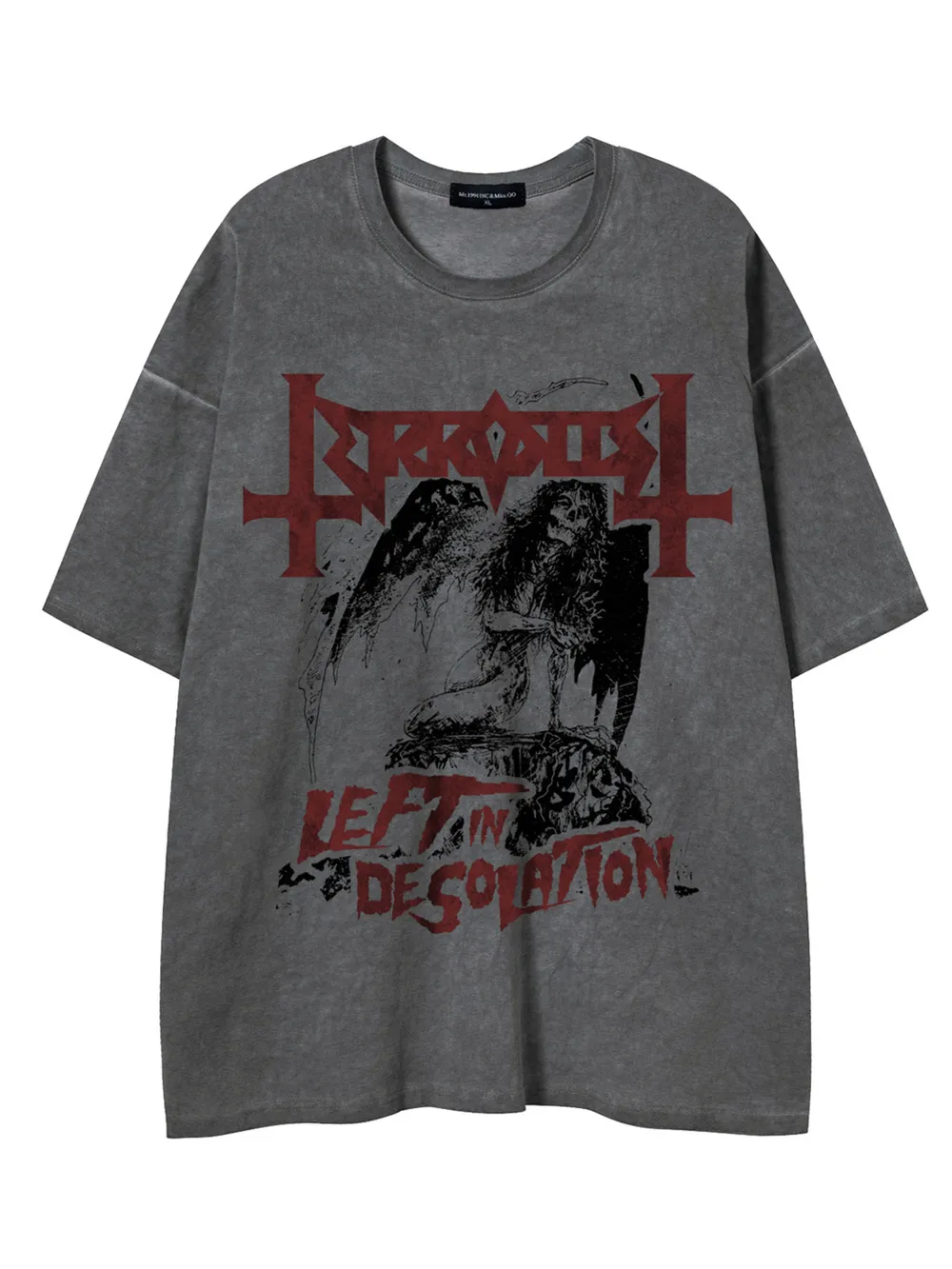 Men's Vintage Washed Graphic Oversized T-Shirt