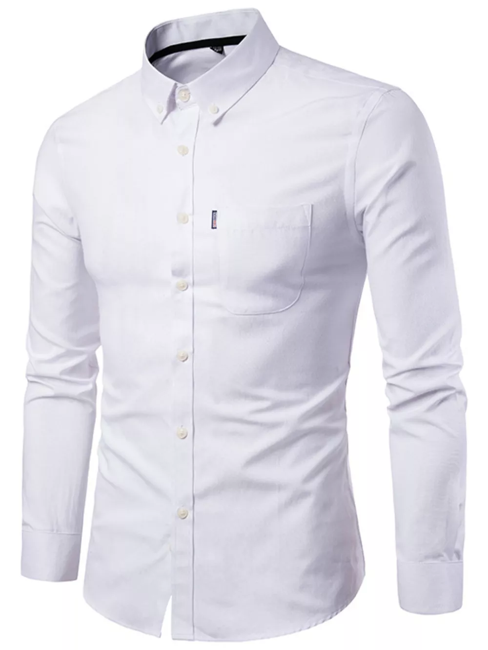 Men's Plus Size Slim Fit Long Sleeve Button-Down Shirt, image 11
